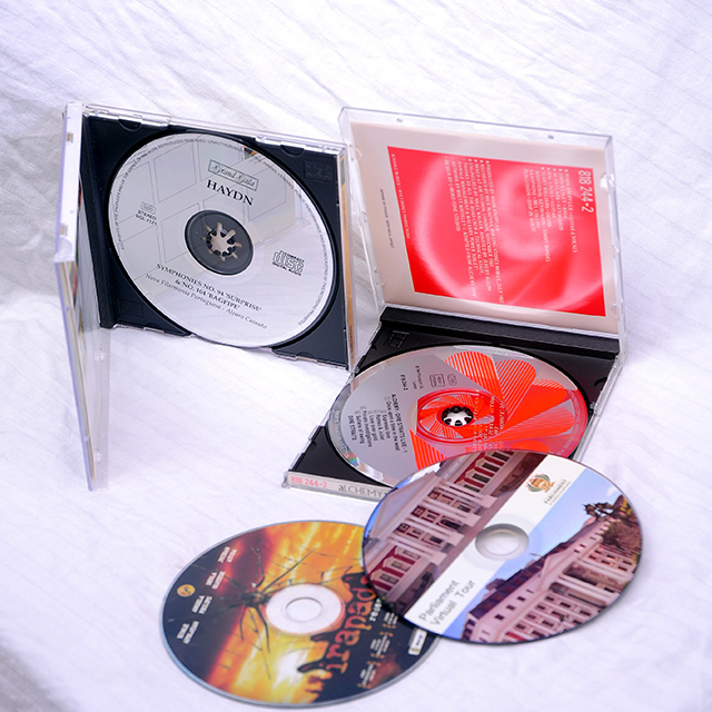 réplica de cd con embalaje de caja de cd